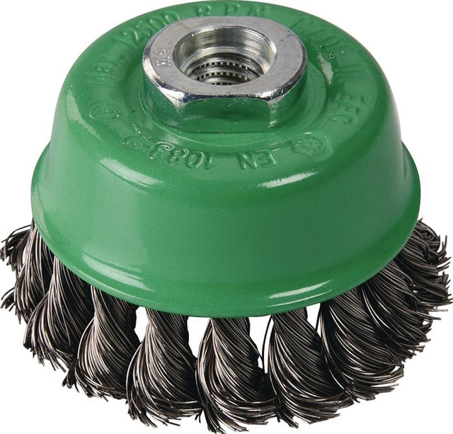 TECWERK Topfbürste Ø 100 mm VA Draht 0,5 mm für INOX und Aluminium