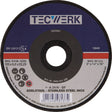 TECWERK Schruppscheibe INOX D115 x 6 mm gekröpft, Bohrung 22,23 mm