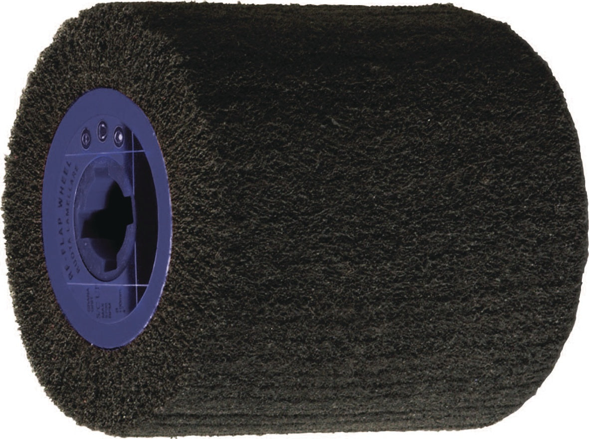 TECWERK Satinierwalze Vlies 80 coarse braun Ø110xB100mm 19mm – für Edelstahl und Aluminium