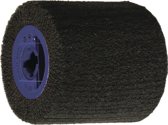 TECWERK Satinierwalze Vlies 80 coarse braun Ø110xB100mm 19mm – für Edelstahl und Aluminium