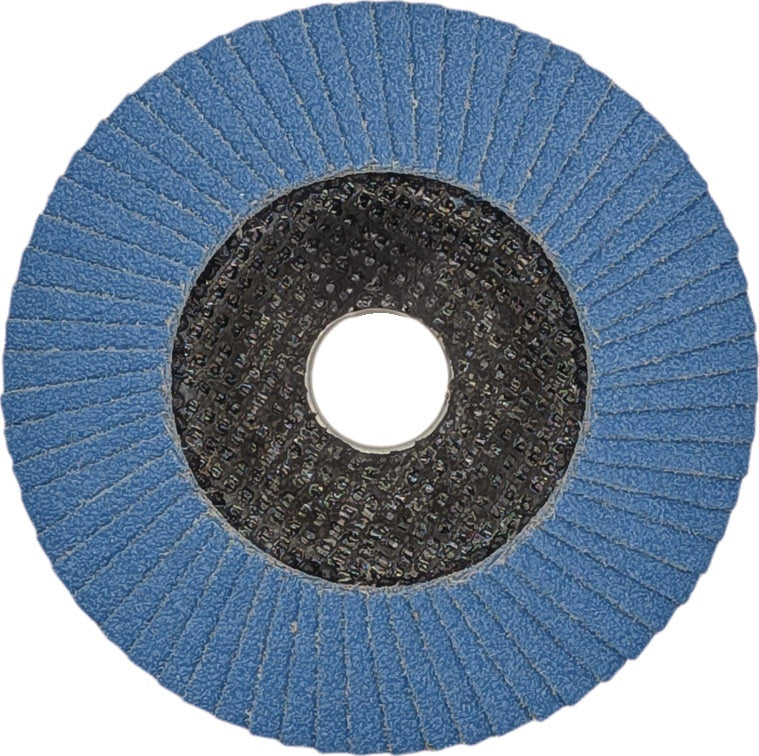 TECWERK Fächerscheibe Action Ø125 mm K40 konisch Zirkon für Stahl/Edelstahl