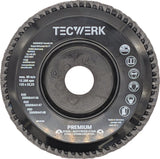 TECWERK Fächerscheibe Premium 125 mm K40 konisch Zirkon für Stahl/Edelstahl