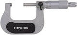 TECWERK Bügelmessschraube DIN 863/1 0-25 mm Spindel-Ø 6,5 mm analog