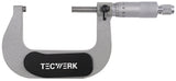 TECWERK Bügelmessschraube DIN 863/1 0-25 mm Spindel-Ø 6,5 mm analog