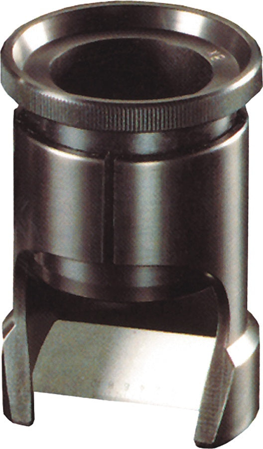 TECWERK Messlupe 8x Vergrößerung mit rostfreier Stahl-Teilungsplatte und 10 mm Messbereich