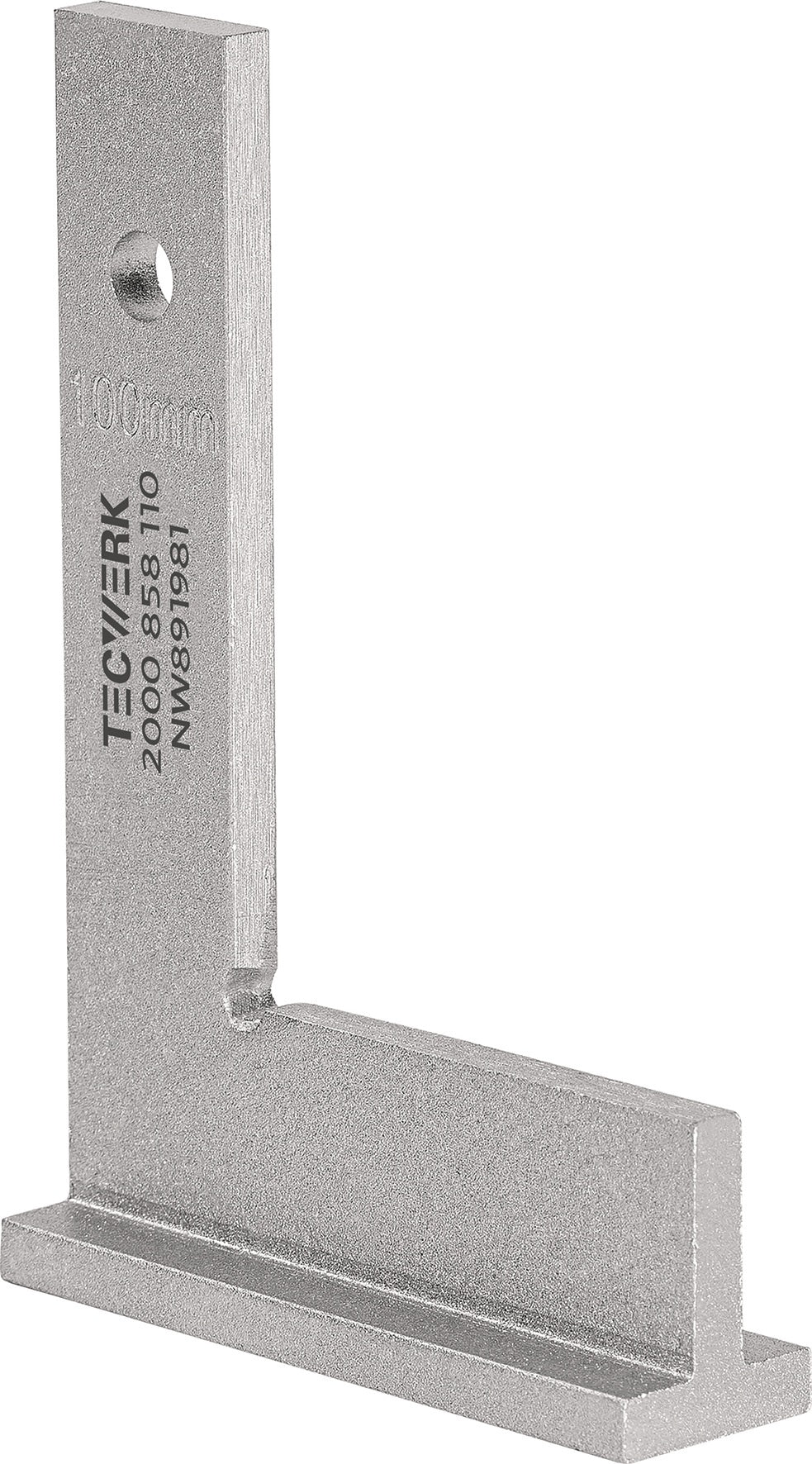 TECWERK Schlosserwinkel Schenkel-L 100x70 mm ohne Anschlag, verzinkt, präzise
