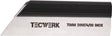 TECWERK Haarlineal DIN 874/00, 75 mm, Spezialstahl, gehärtet, geläppt, mit Handwärmeschutz