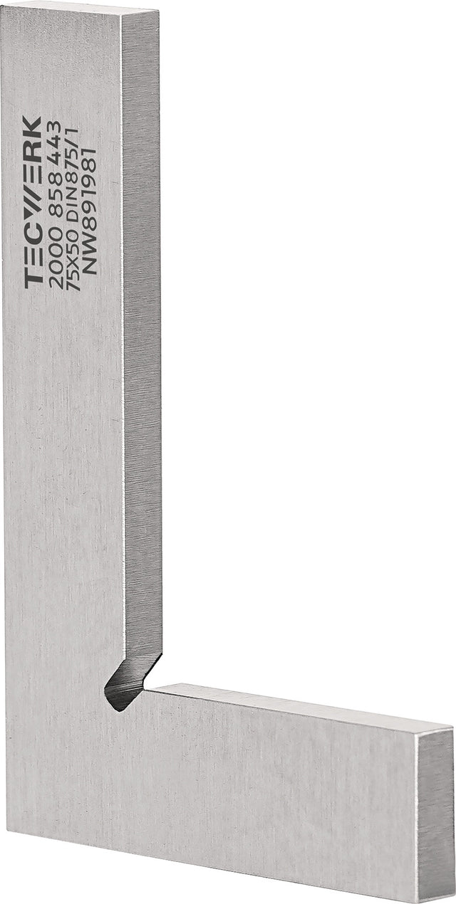 TECWERK Winkel DIN 875/I – Präzisionswinkel 500 x 330 mm, ohne Anschlag, aus Stahl