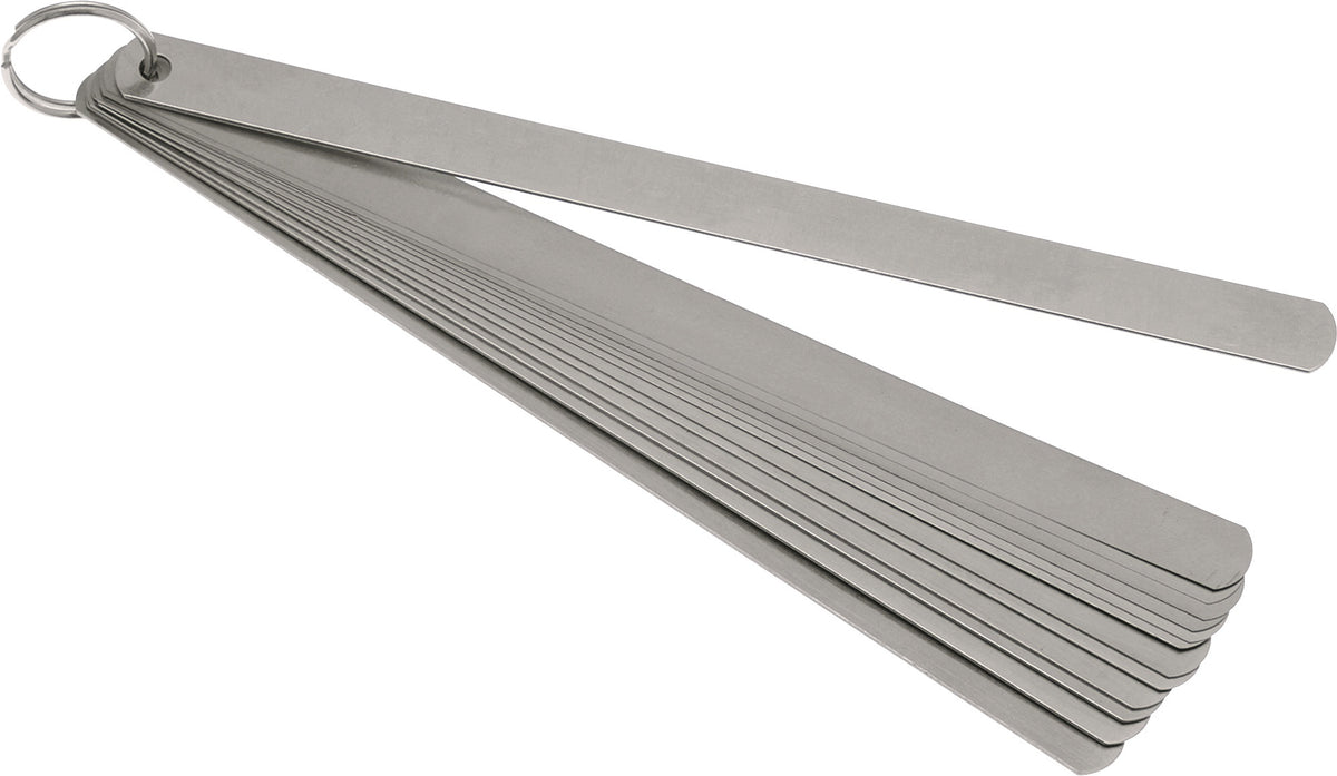 TECWERK Fühlerlehre Blatt-Stahl 0,05-0,5 mm, 8 Blatt, 200 mm – Präzisionsmessung
