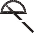 TECWERK Winkelmesser Gradbogen 80 mm mit 120 mm Schenkellänge, 0–180° Skala