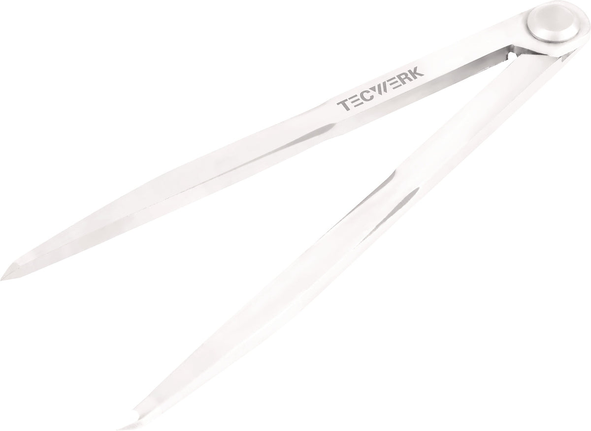 TECWERK Spitzzirkel 150 mm mit Nietscharnier und gehärteten Spitzen
