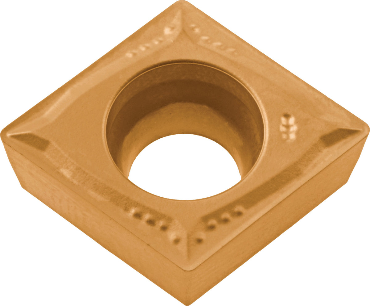 TECWERK Wendeschneidplatte CCMT060202-F PMK35 für Schlichtbearbeitung