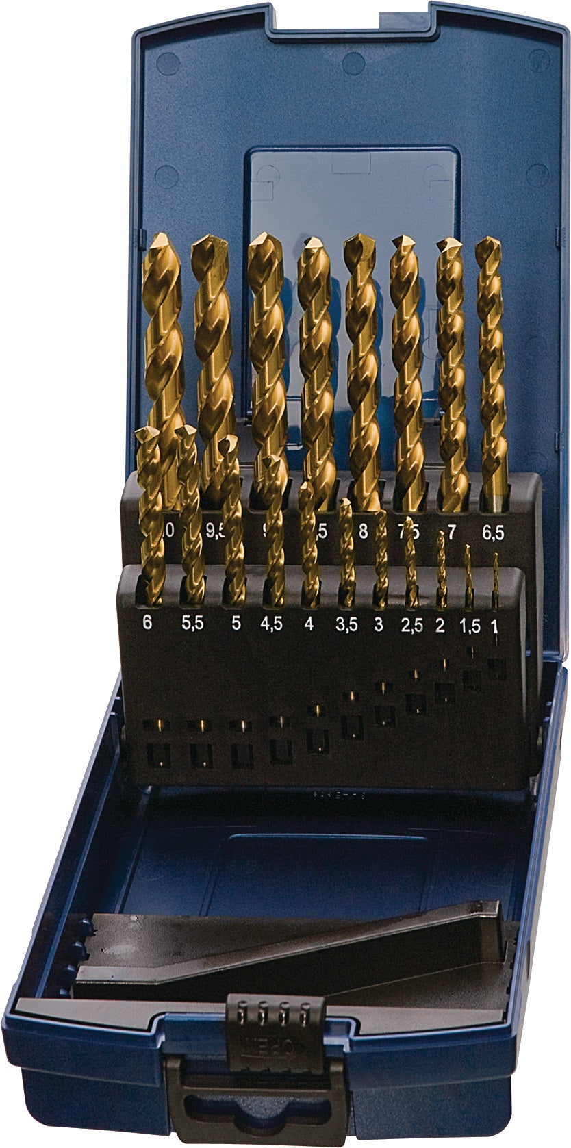 TECWERK Spiralbohrersatz 50-teilig HSS DIN 338 Typ N 1-5,9 mm in Kunststoffkassette