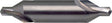 TECWERK Zentrierbohrer DIN 333 Form A 1 mm VHM rechtsschneidend Senkwinkel 60°