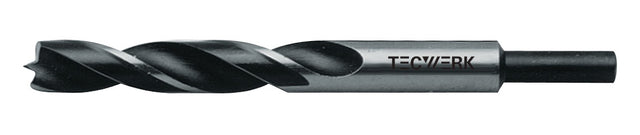 TECWERK Maschinenholzspiralbohrer Ø 3,0 mm, CV-Stahl, Gesamtlänge 61 mm, Zentrierspitze