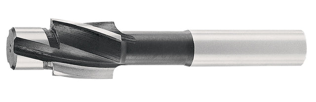 TECWERK Flachsenker DIN 373 HSS M3 mit Zylinderschaft und Führungszapfen, 180° Senkwinkel, 3 Schneiden