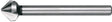 TECWERK Kegelsenker DIN 335C 90° Ø 10,4 mm HSS überlang Z.3 – ratterfreies Ansenken & Entgraten