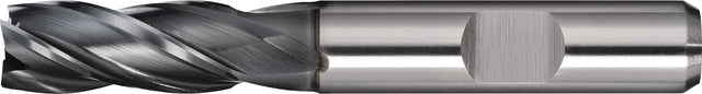 TECWERK Schaftfräser DIN 844 Typ N HSS-Co PM ALCRONA beschichtet Ø6 mm, 4 Schneiden, kurz