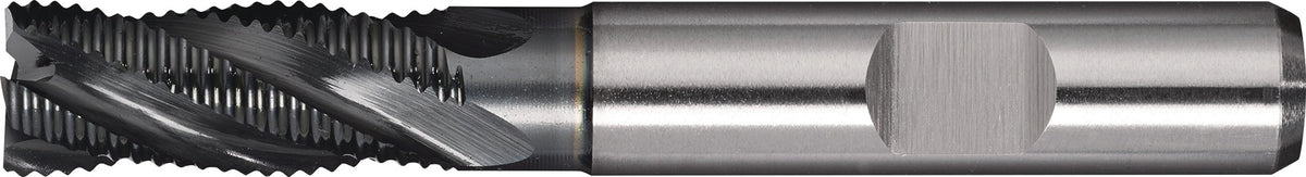 TECWERK Schaftfräser DIN 844 Typ HR Ø6 mm HSS-Co PM ALCRONA beschichtet Vierschneider kurz