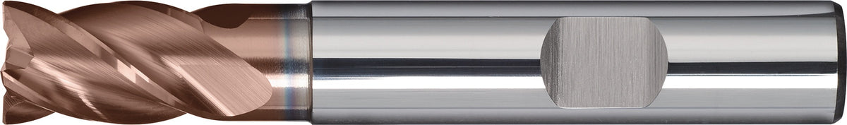 TECWERK Schaftfräser DIN 6527 K Typ N HPC VHM TiAlN 4 Schneiden Ø3 mm kurz