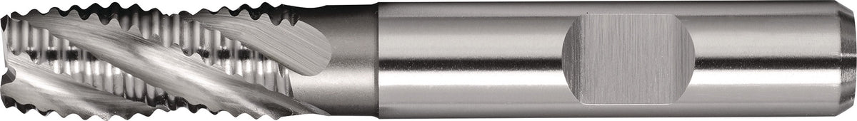 TECWERK Schaftfräser DIN 844 Typ NR Ø25 mm HSS-Co5 TiCN Weldon – Kurz, 4 Schneiden, für Stahl & Guss
