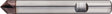 TECWERK Entgratfräser Ø4 mm 60° VHM TiAlN DIN 6535 HB Z4 – für Stahl, NE-Metalle & Guss