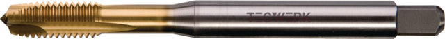 TECWERK Maschinengewindebohrer DIN 371B M3x0,5mm HSS-Co TiN 6H – für Durchgangsgewinde