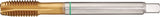 TECWERK Maschinengewindebohrer DIN 371B M3x0,5 mm HSS-Co TiN 6H Universal