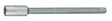 TECWERK Werkzeugverlängerung DIN 377 für M1-2,6, Vierkant 2,1 mm, Zink, 60 mm