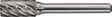 TECWERK Frässtift ZYA INOX Ø 6 mm Hartmetall Normalverzahnung fein