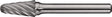 TECWERK Frässtift KEL INOX Ø 8 mm Hartmetall Normalverzahnung für Edelstahl