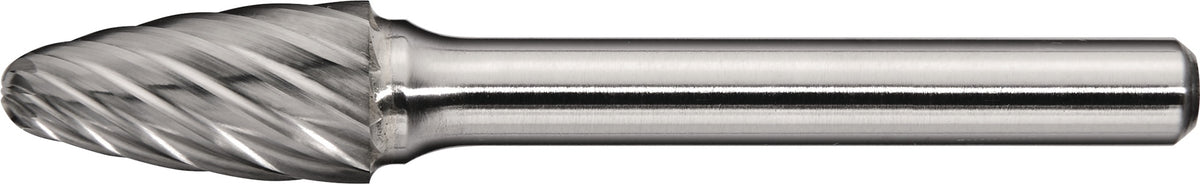 TECWERK Frässtift RBF INOX D.6mm Kopf-L.18mm Schaft-D.6mm Hartmetall Normalverzahnung fein
