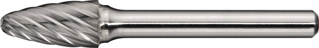 TECWERK Frässtift RBF INOX D.6mm Kopf-L.18mm Schaft-D.6mm Hartmetall Normalverzahnung fein
