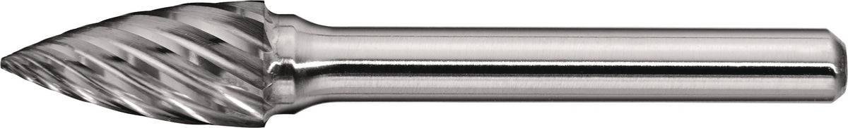 TECWERK Frässtift SPG INOX D.6mm Kopf-L.16mm Schaft-D.6mm HM Verz.Normal,fein – für Edelstahl