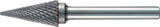 Frässtift SKM Ø 3 mm Hartmetall TECWERK – Kopflänge 12 mm, Kreuzverzahnung, Schaft-Ø 3 mm