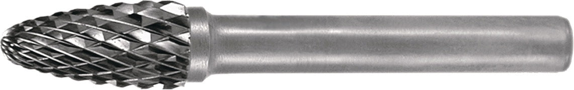 TECWERK Frässtift RBF Ø6 mm Hartmetall Kreuzverzahnung, Kopflänge 18 mm