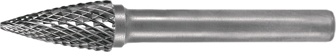 TECWERK Frässtift SPG Hartmetall Kreuzverzahnung 6 mm Schaft Ø 6 mm Kopflänge 18 mm