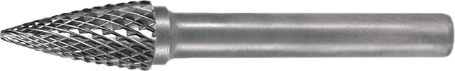 TECWERK Frässtift SPG Hartmetall Kreuzverzahnung 6 mm Schaft Ø 6 mm Kopflänge 18 mm