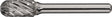 TECWERK Frässtift WRC Special Steel 6 mm Hartmetall Kreuzverzahnung für Stahl und Guss