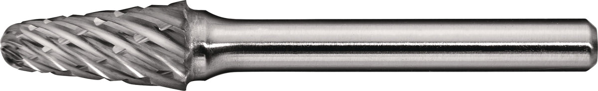 TECWERK Frässtift KEL Special Steel Ø10 mm Kopf-L 20 mm Schaft-Ø 6 mm Hartmetall Kreuzverzahnung