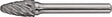 TECWERK Frässtift RBF Special Steel Ø6 mm Kreuzverzahnung Hartmetall für Stahl & Guss