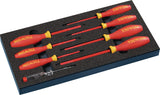 TECWERK Werkzeugmodul 8-tlg. VDE Schraubendreher-Satz Schlitz/PH im 1/3-Modul