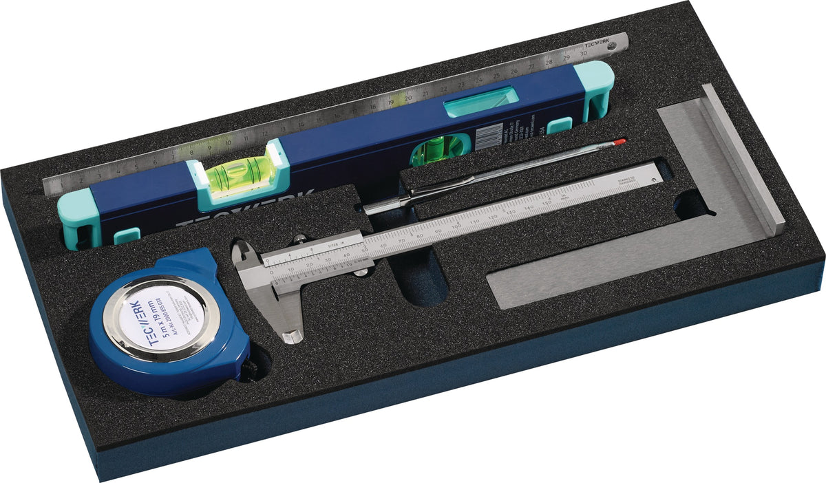 TECWERK Werkzeugmodul 6-tlg. Messwerkzeugsatz 1/3-Modul LD45