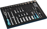 TECWERK Werkzeugmodul 71-tlg. Steckschlüsselset 3/3-Modul mit 1/4" und 1/2" Antrieb