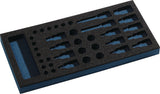 TECWERK Werkzeugmodul 46-teilig 1/3-Modul Steckschlüsselsatz 1/4" und 1/2"
