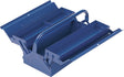 TECWERK Werkzeugkasten 3-teilig aus Stahlblech, 430 x 200 x 150 mm, blau, abschließbar