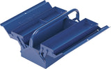 TECWERK Werkzeugkasten 3-teilig aus Stahlblech, 430 x 200 x 150 mm, blau, abschließbar