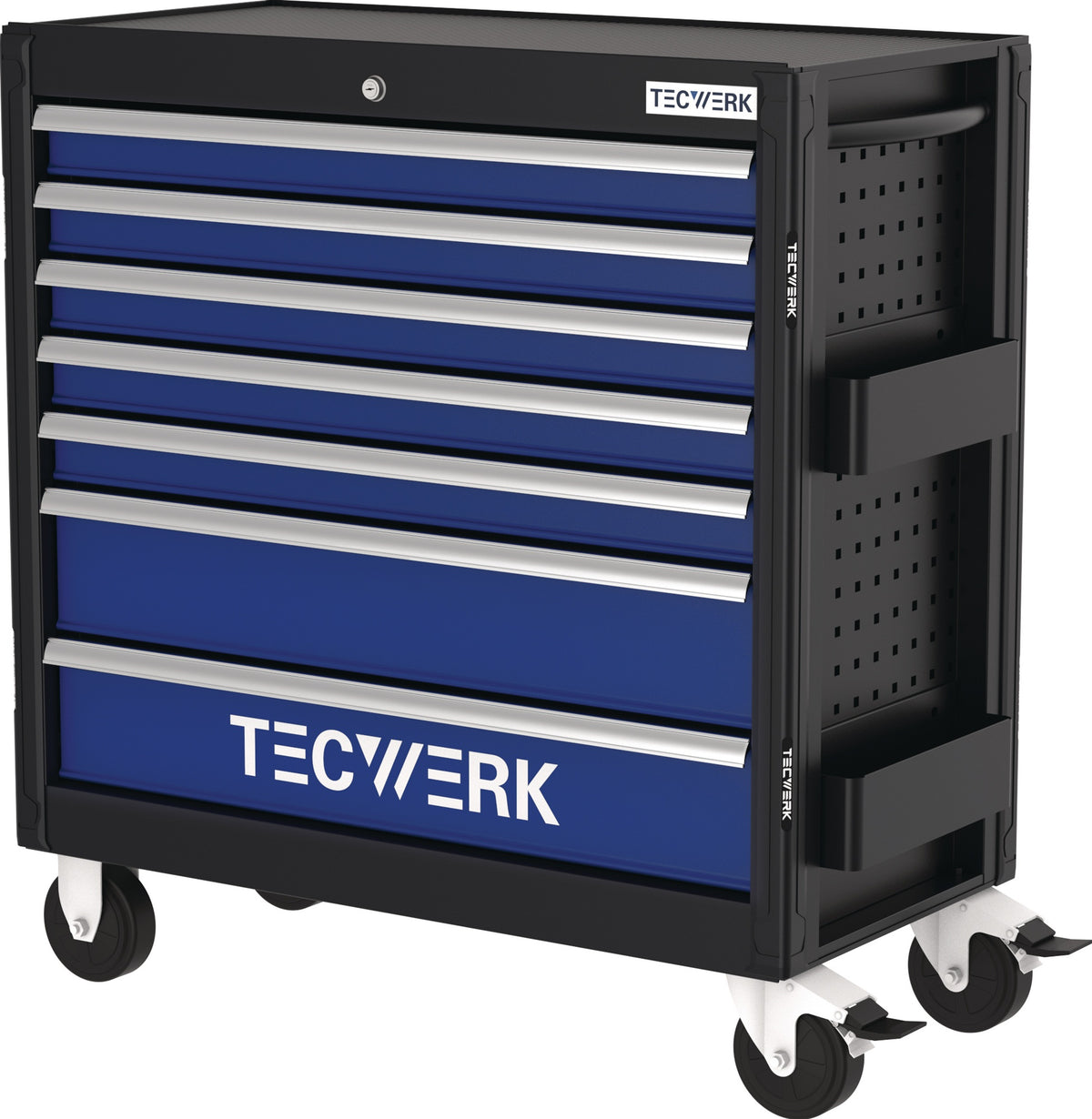TECWERK Werkzeugwagen PLUS XL 2.0, 7 Schubladen, 500 kg, Stahlblech, B960xT465xH1020 mm