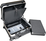 TECWERK Schalenkoffer rollbar 64 l HDPE mit TSA-Schloss und Aluminiumrahmen