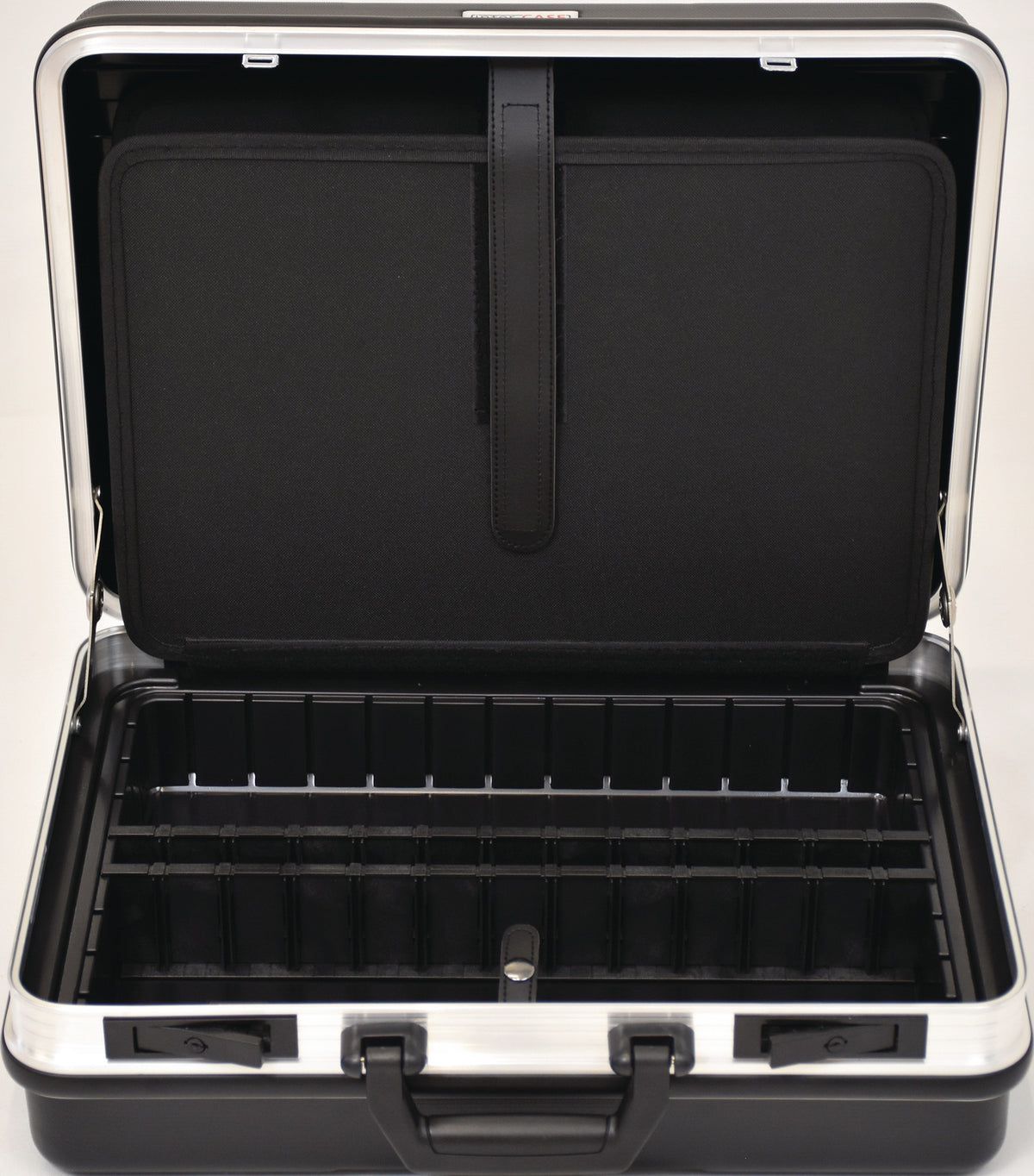 TECWERK Schalenkoffer 490x365x188 mm mit Werkzeugtaschen, ABS-Kunststoff, Alu-Rahmen, 24,5 l
